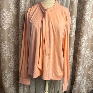 Vintage Blair Peach Button-Down Blouse - Size Large